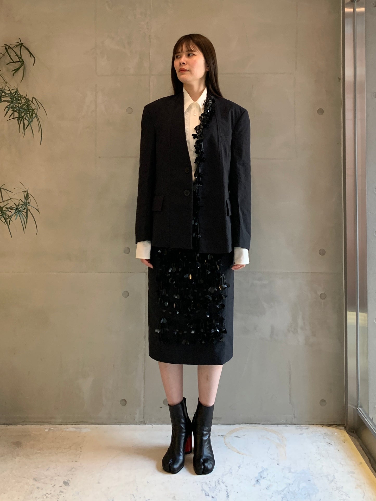 スパンコール刺繍付ジャケット【25SS】