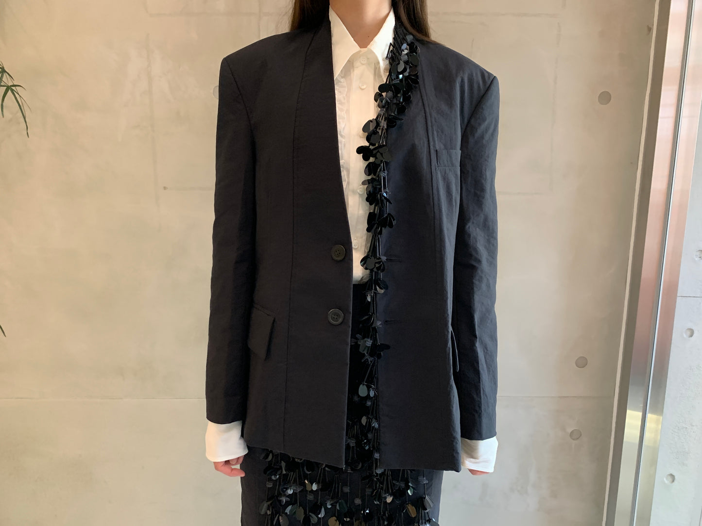 スパンコール刺繍付ジャケット【25SS】