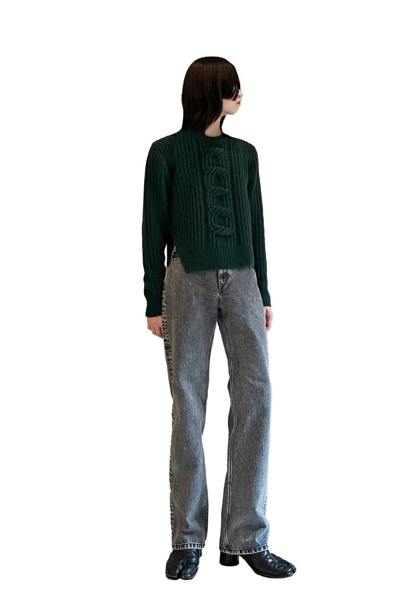 CHAIN CABLE REGENERA CASHMERE KNIT【23AW】