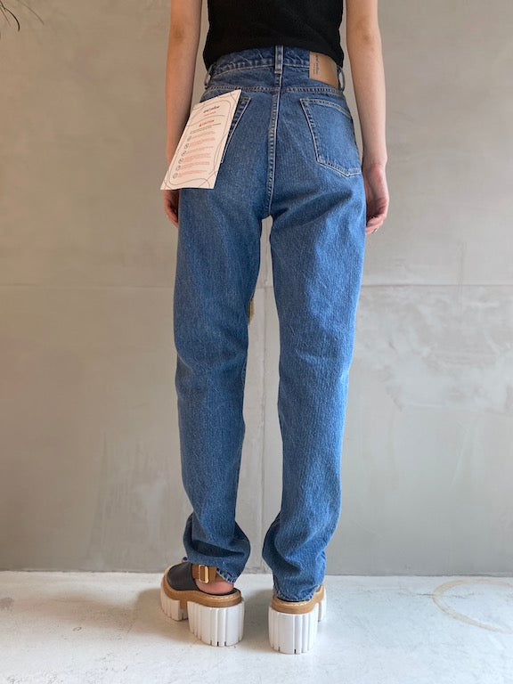 GOLDチェーンデニムストレートパンツ