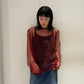 SHEER NYLON PULL OVER KNIT【25SS】