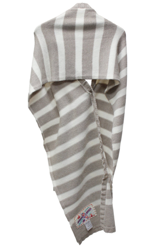 ウールボーダースターボタンストール