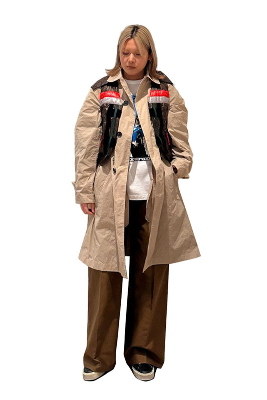 レイヤードナイロンコート(MEN)