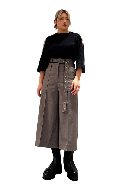 BELT DETAILED CULOTTE TROUSERS