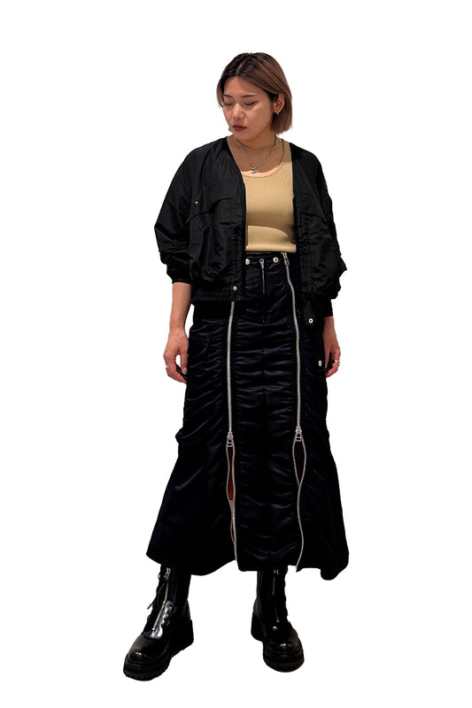 NYLON BOMBER SKIRT【24AW】