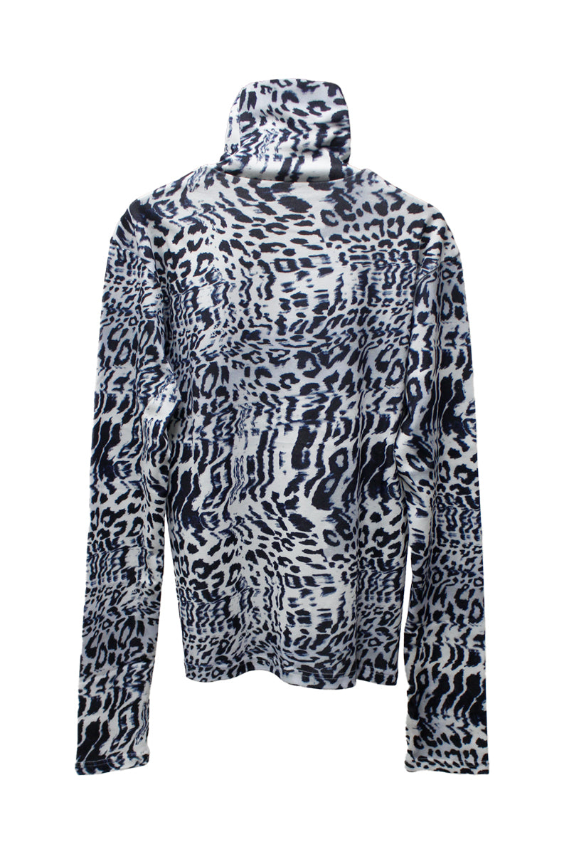 LEOPARD PRINT TURTLE NECK TOP【23AW】