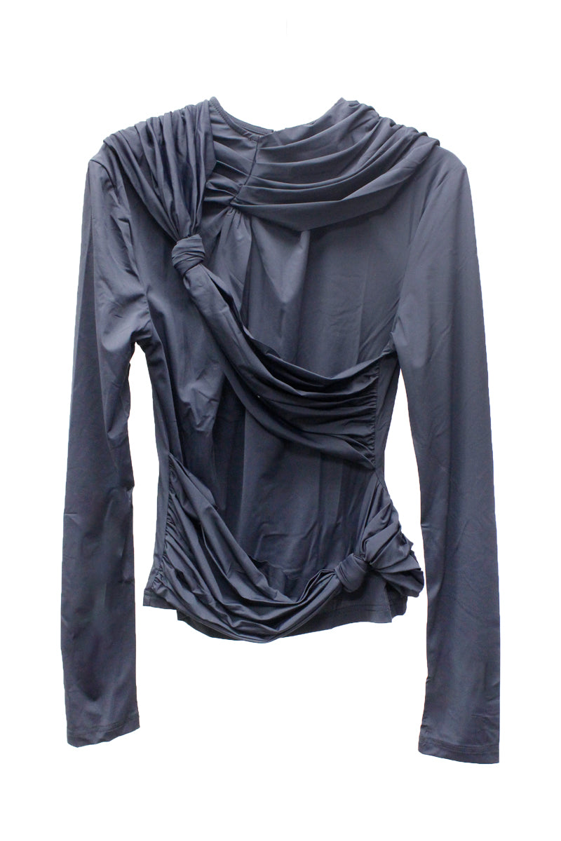 KNOTTED JERSEY TOP