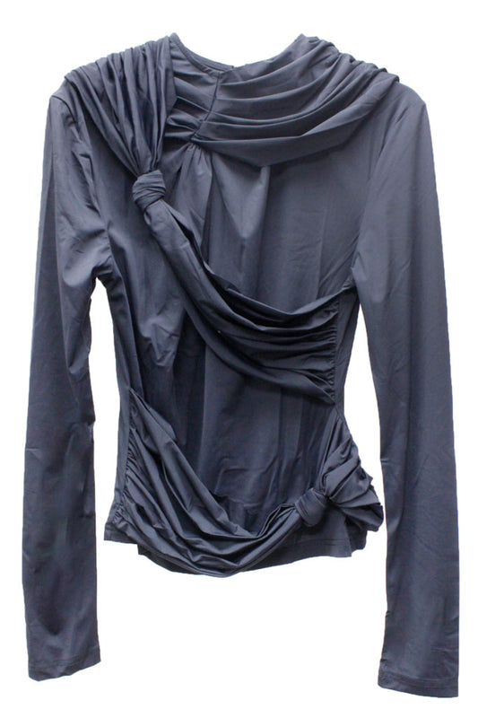 KNOTTED JERSEY TOP