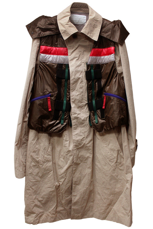 レイヤードナイロンコート(MEN)