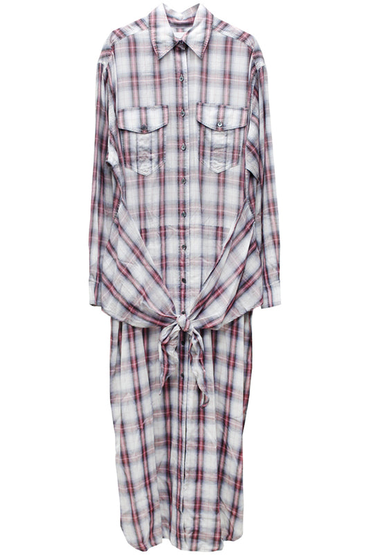 チェック柄ワンピース