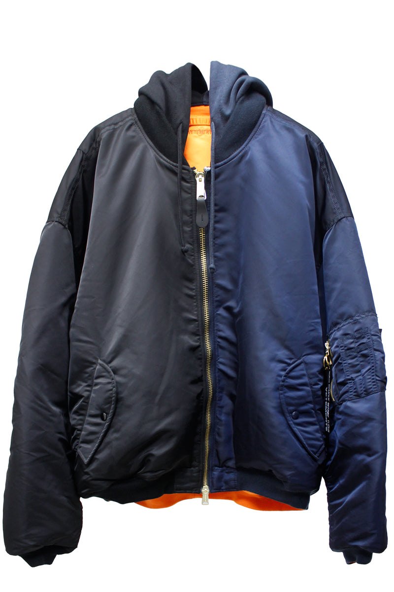 SPLIT HOODED BOMBER JACKET【24AW】