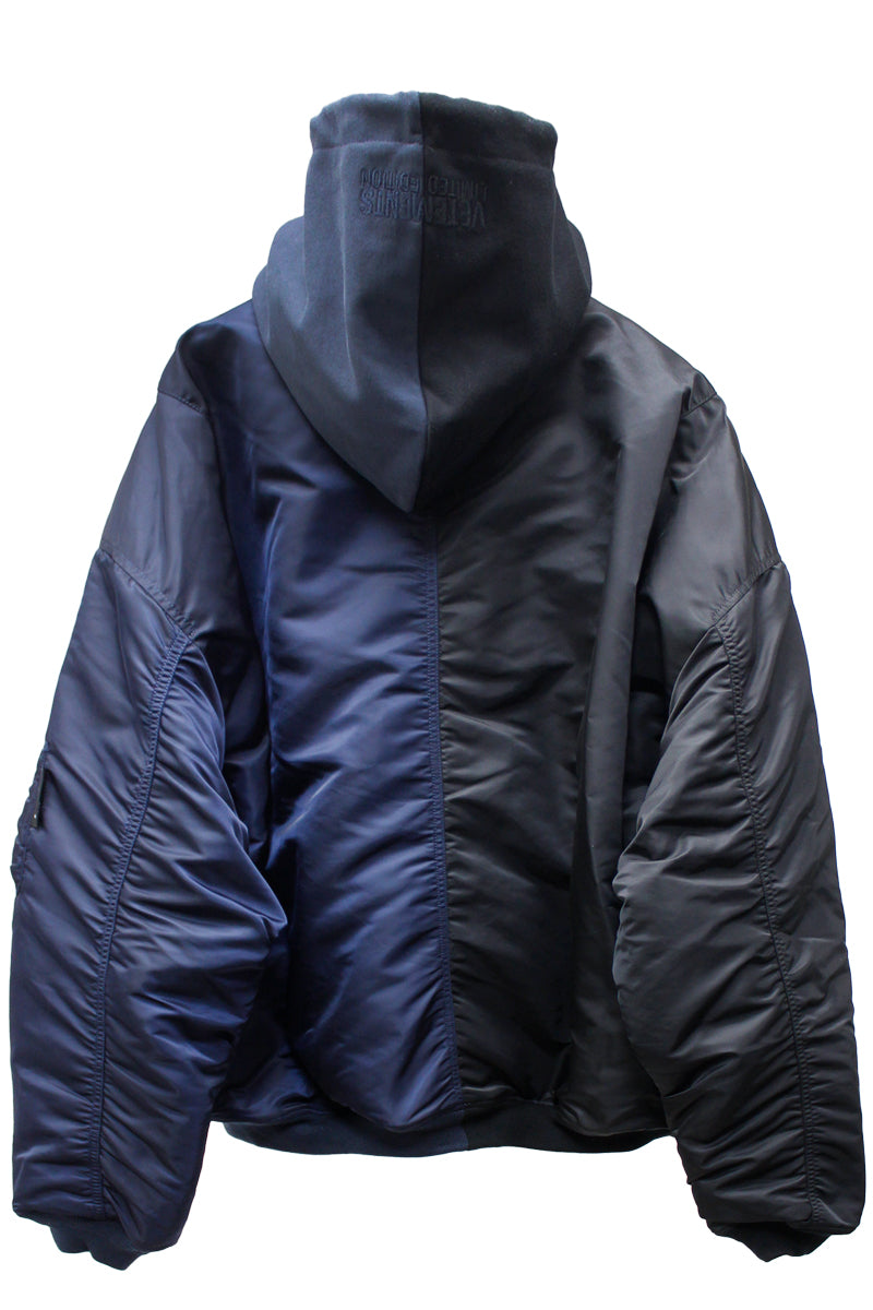 SPLIT HOODED BOMBER JACKET【24AW】