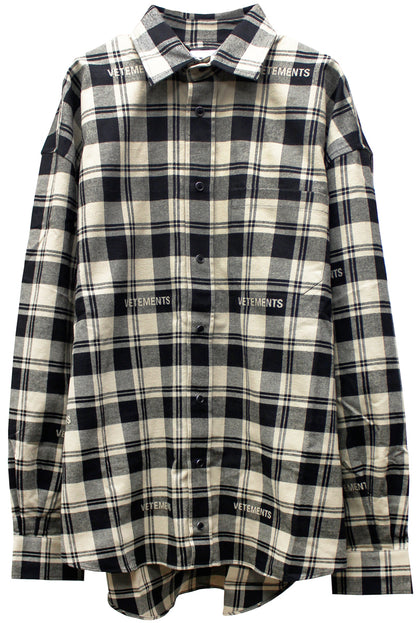 LOGO JACQUARD PLAID SHIRT【24AW】