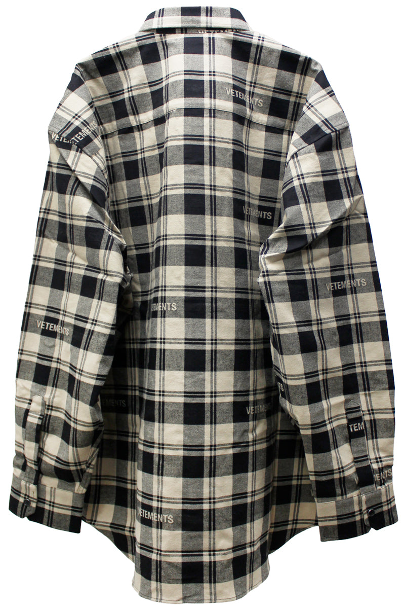 LOGO JACQUARD PLAID SHIRT【24AW】