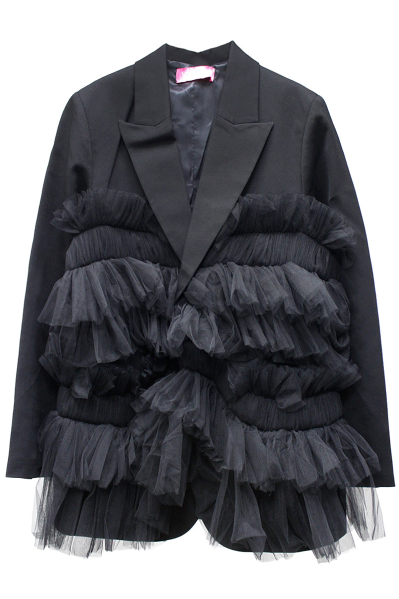 Gathered Tulle Blazer【24AW】