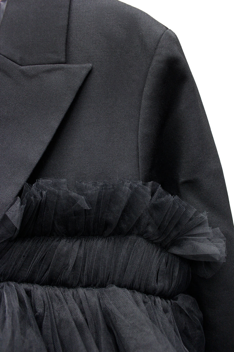 Gathered Tulle Blazer【24AW】