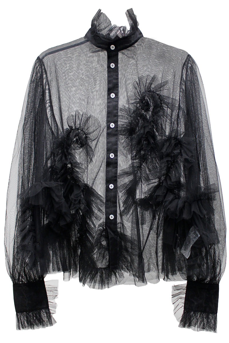 Ruffle Tulle Shirt【24AW】