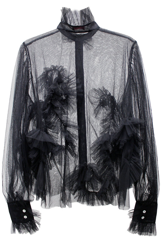 Ruffle Tulle Shirt【24AW】