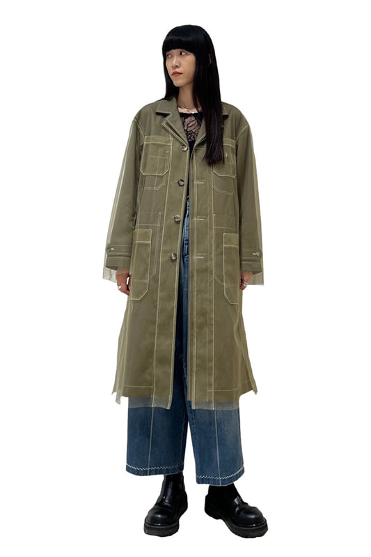 チュールレイヤードコート