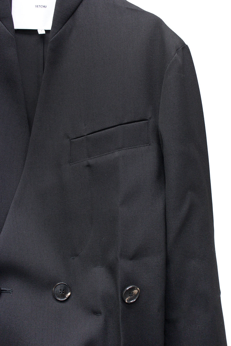 NO LAPEL ORIGAMI JKT GABARDINE【24AW】