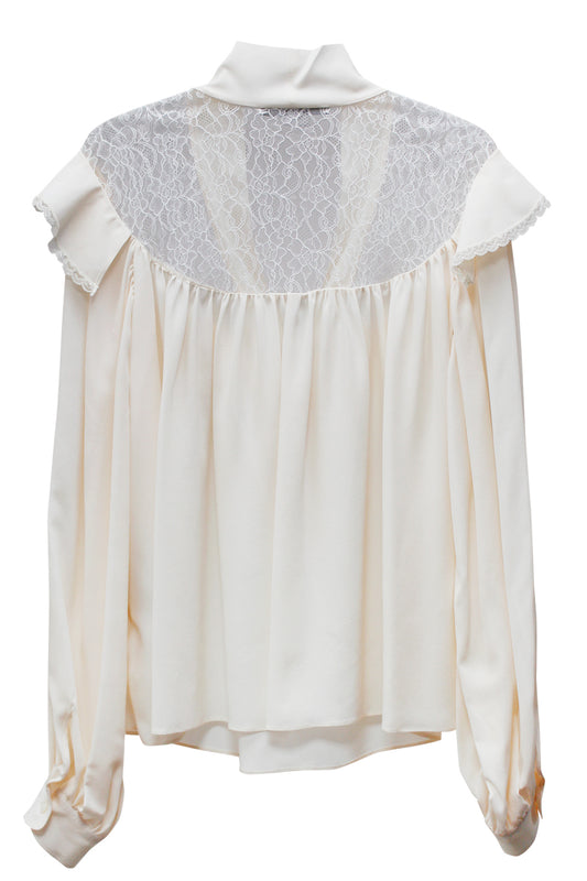 LACE RUFFLE TIE TOP