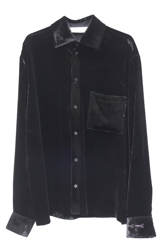 BOXY VELVET SHIRT