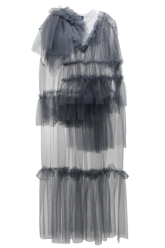 チュールロングトップス