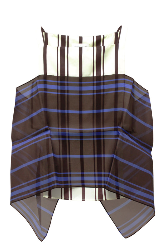 ストライプ柄レイヤードトップス