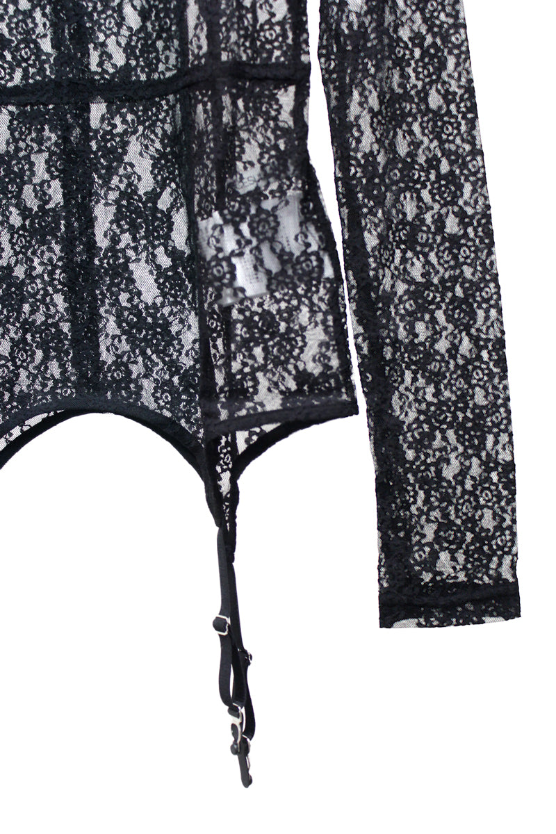 FLOWER LACE TURTLE TOP GARTER BELT【25SS】