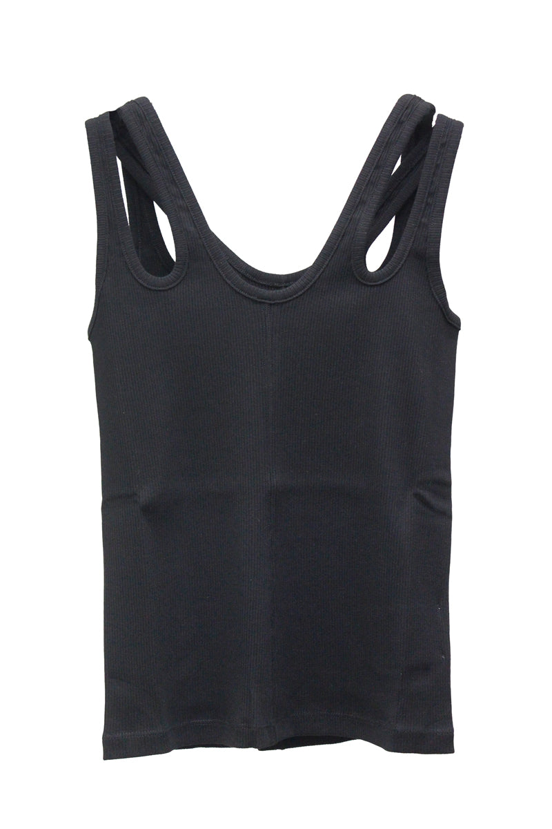 CROSS STRAP RIB TANK-TOP【25SS】