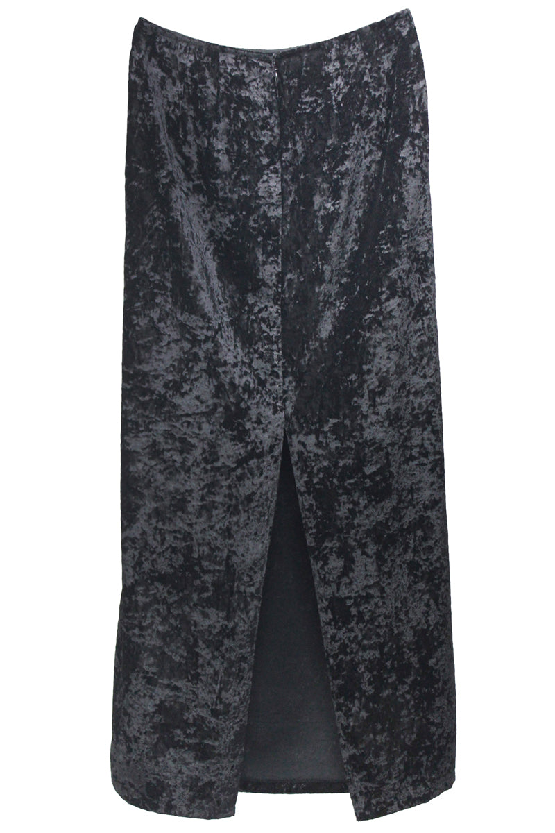 CRUSHED VELVET LONG SKIRT【25SS】