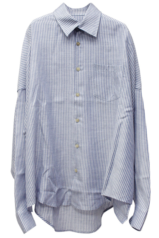 ストライプシャツポンチョ