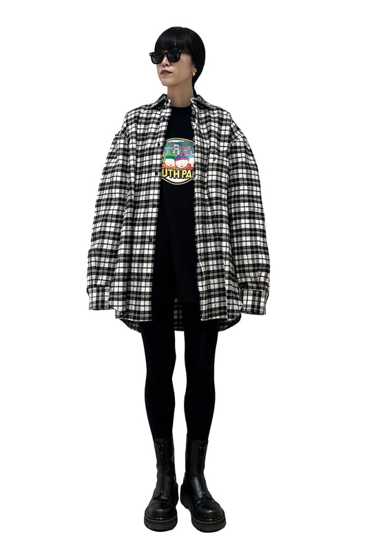 METALIZED WRINKLED PYJAMA SHIRT【25SS】