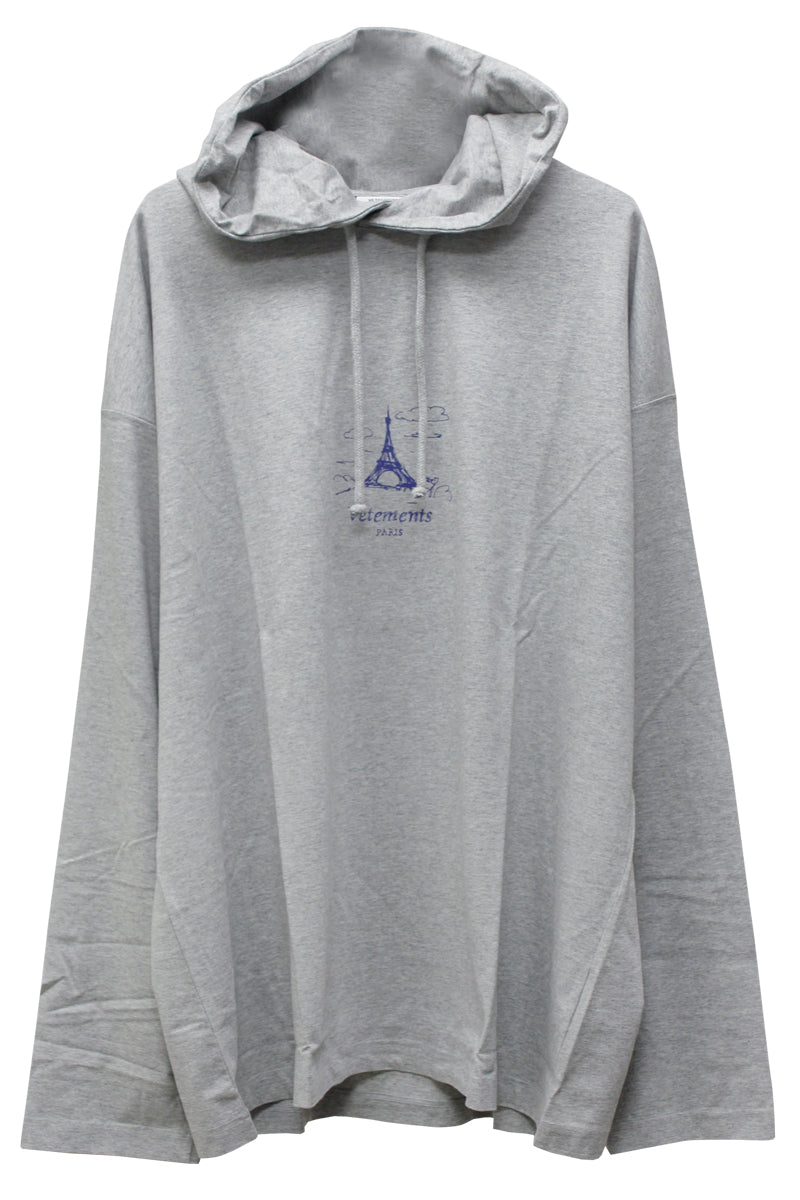 SCRIBBLED PARIS JERSEY HOODIE【25SS】