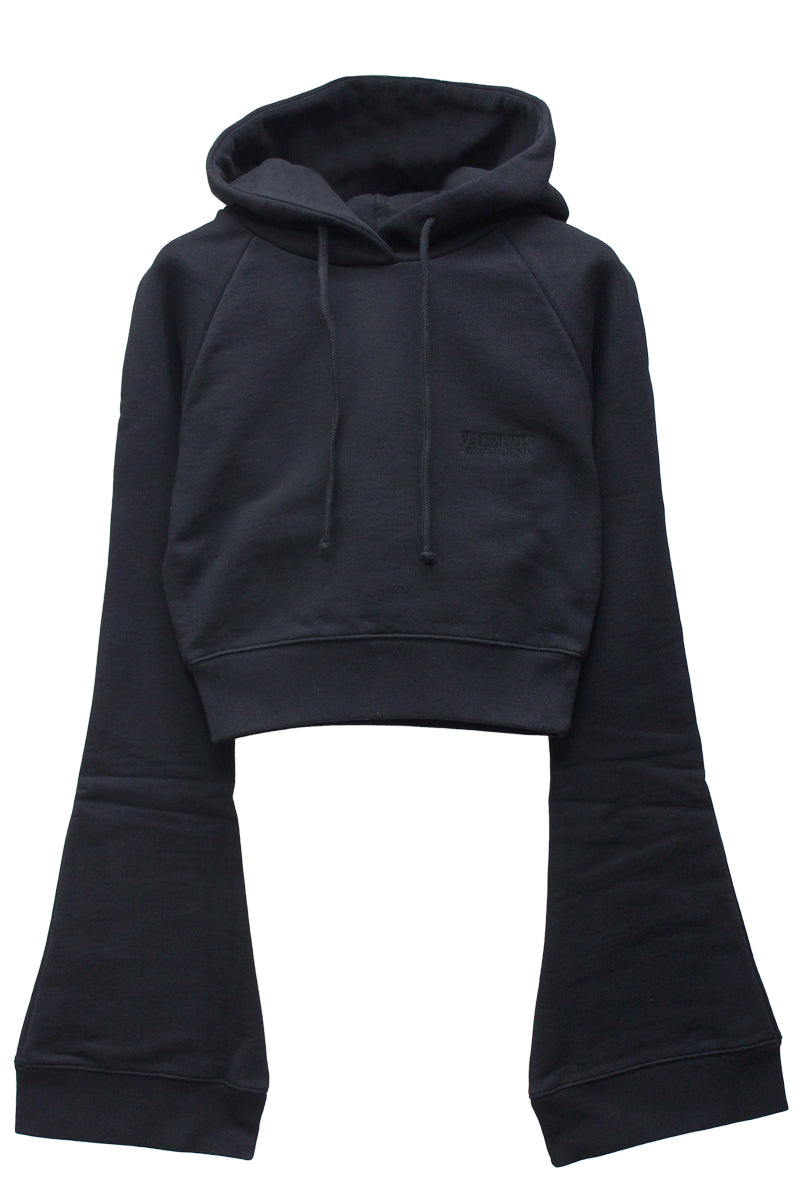 FLARED SLEEVE CROPPED HOODIE【25SS】