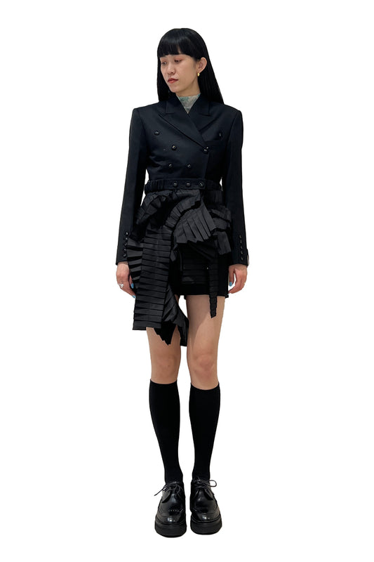 PLEATS APPLIQUE JACKET