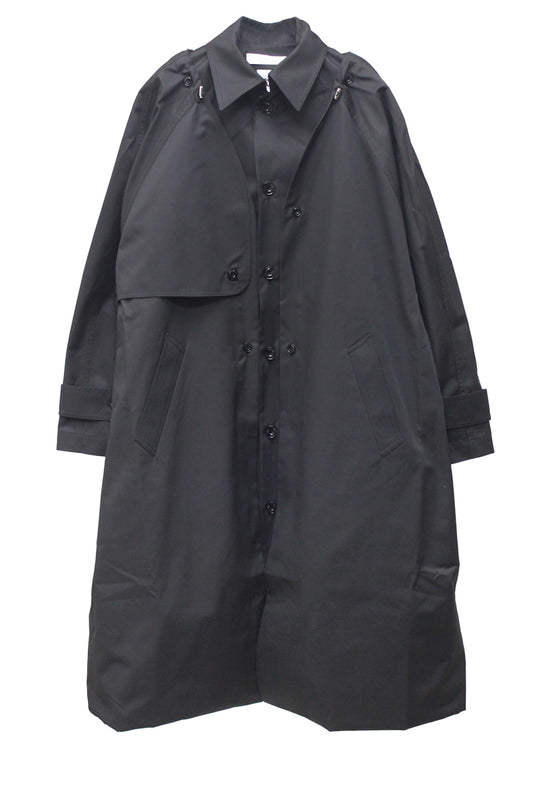 BALLOON SHAPE BUTTONED TRENCH COAT