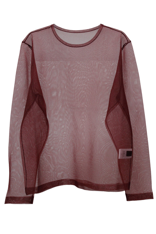 SHEER NYLON PULL OVER KNIT