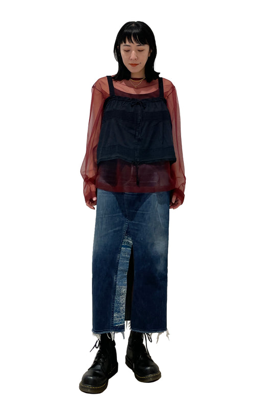 SHEER NYLON PULL OVER KNIT