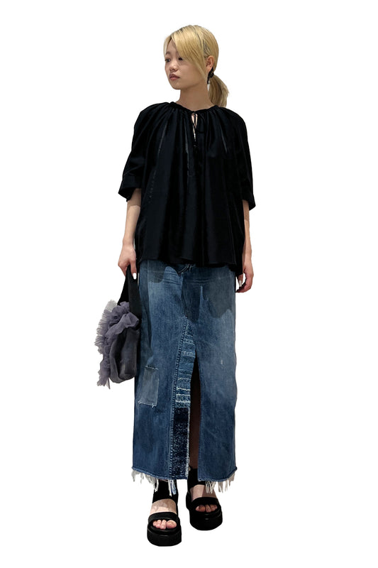 COTTON SILK GATHER TOPS