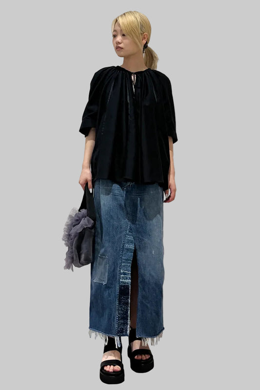 COTTON SILK GATHER TOPS