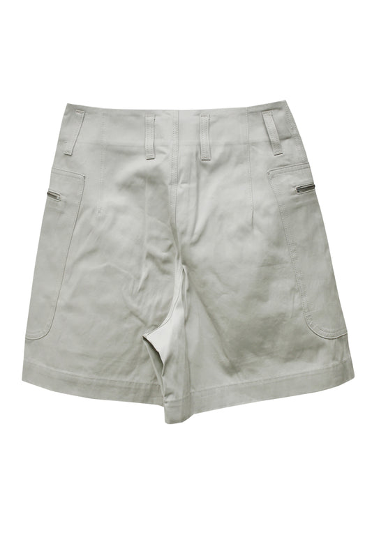 zipper patch short pants