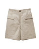 zipper patch short pants