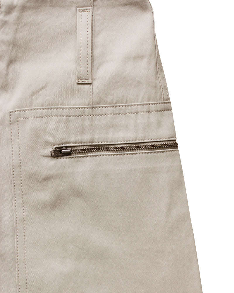 zipper patch short pants