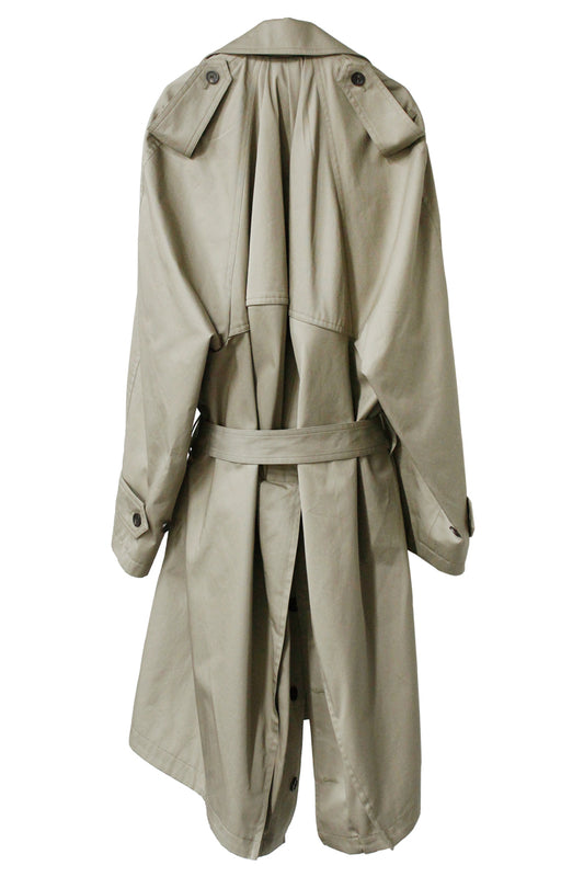 Draped Neck Midi Trench（UNISEX）