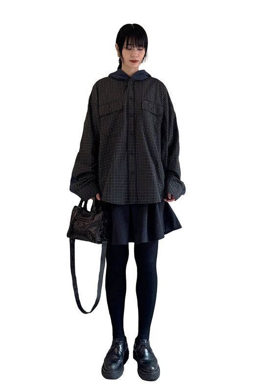 Cut-Up Hooded Shirt(UNISEX)