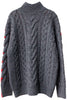CABLE HIGH NECK KNIT【25AW】