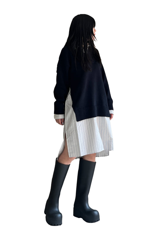 KNIT AND FABRIC DRESS【25AW】