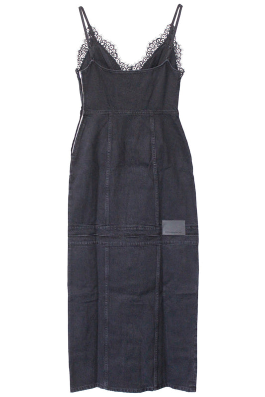 BLACK DENIM LACE DRESS【25AW】