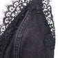 BLACK DENIM LACE DRESS【25AW】